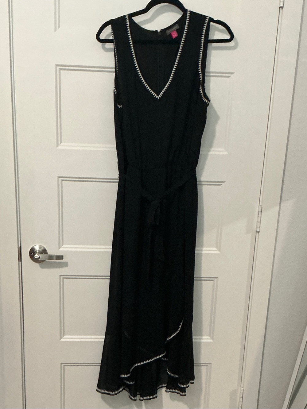 Vince Camuto Black Maxi Dress with White Trim
